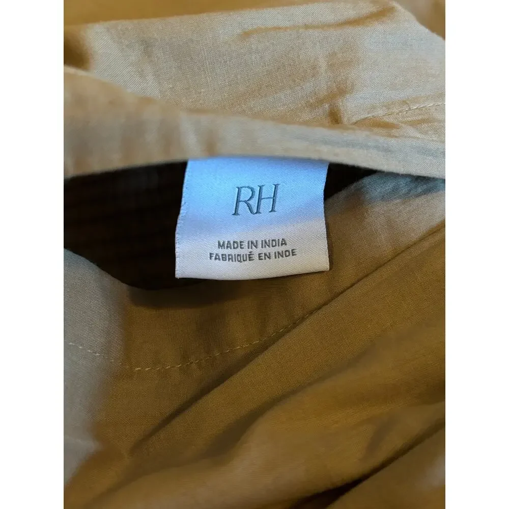 LIKE NEW Two Restoration Hardware Channel Stitch Cotton Voile Shams